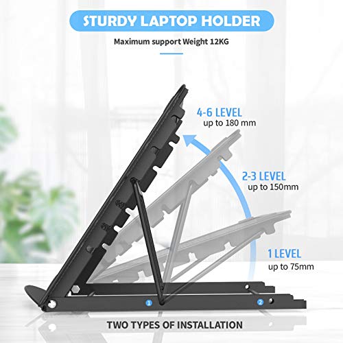 Black Foldable Portable Laptop Stand B58347