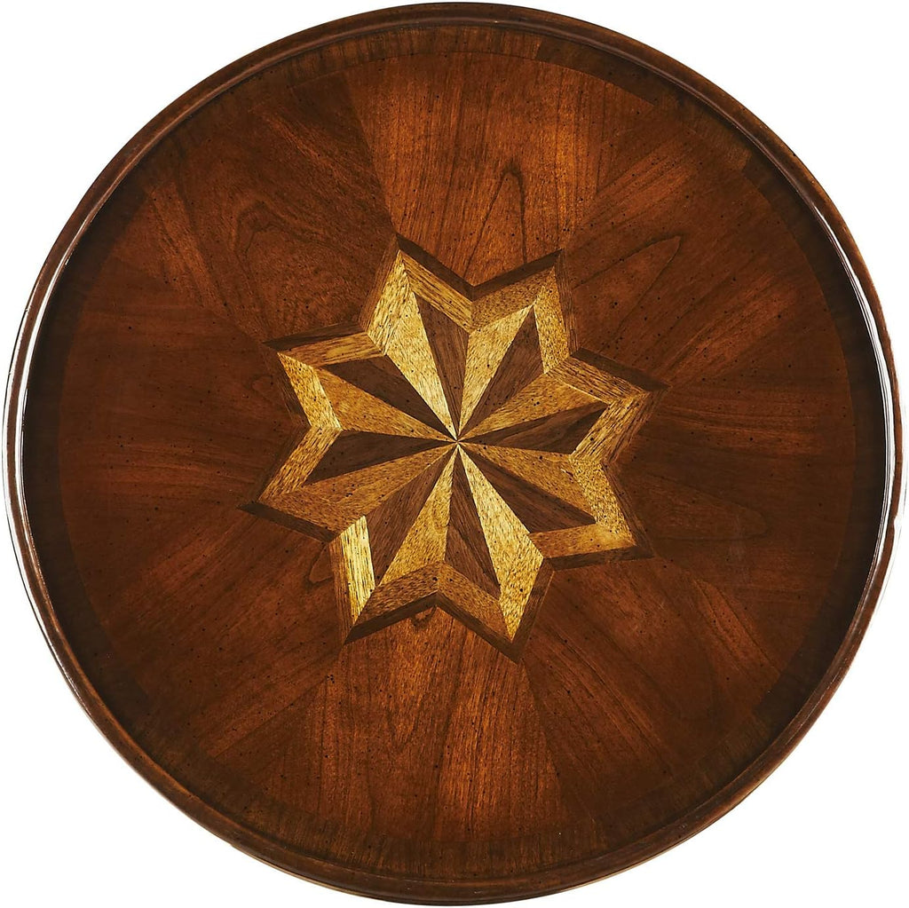 Round Inlaid Accent Table D8051
