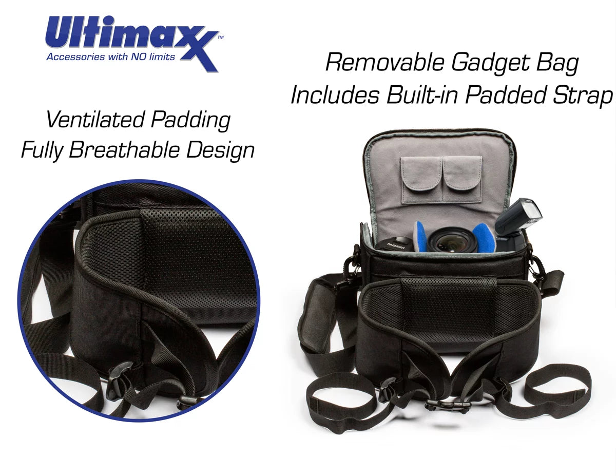 Heavy Duty Camera Backpack with Removable Gadget Bag & Waterproof Rain Cover I944573