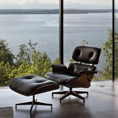 Leather Single Sofa Chair with Footrest N115349