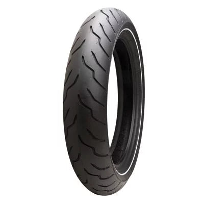 American Elite Front Motorcycle Tire MT90B-16 Narrow White Wall P4280