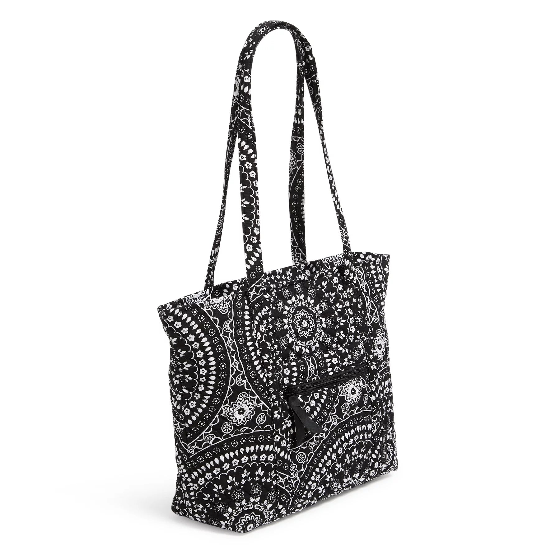 Black Bandana Medallion Recycled Cotton Small Tote Bag X9628