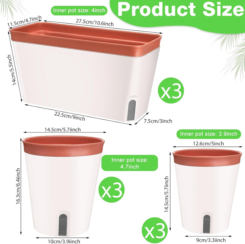 9 Set Self Watering Window Planter Box O318820