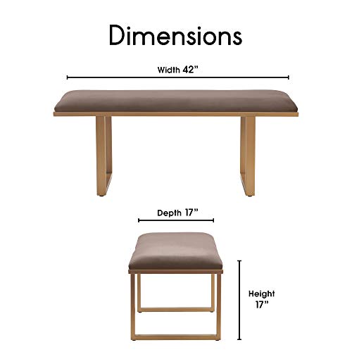 Dark Grey Velvet Bedside Bench N262602