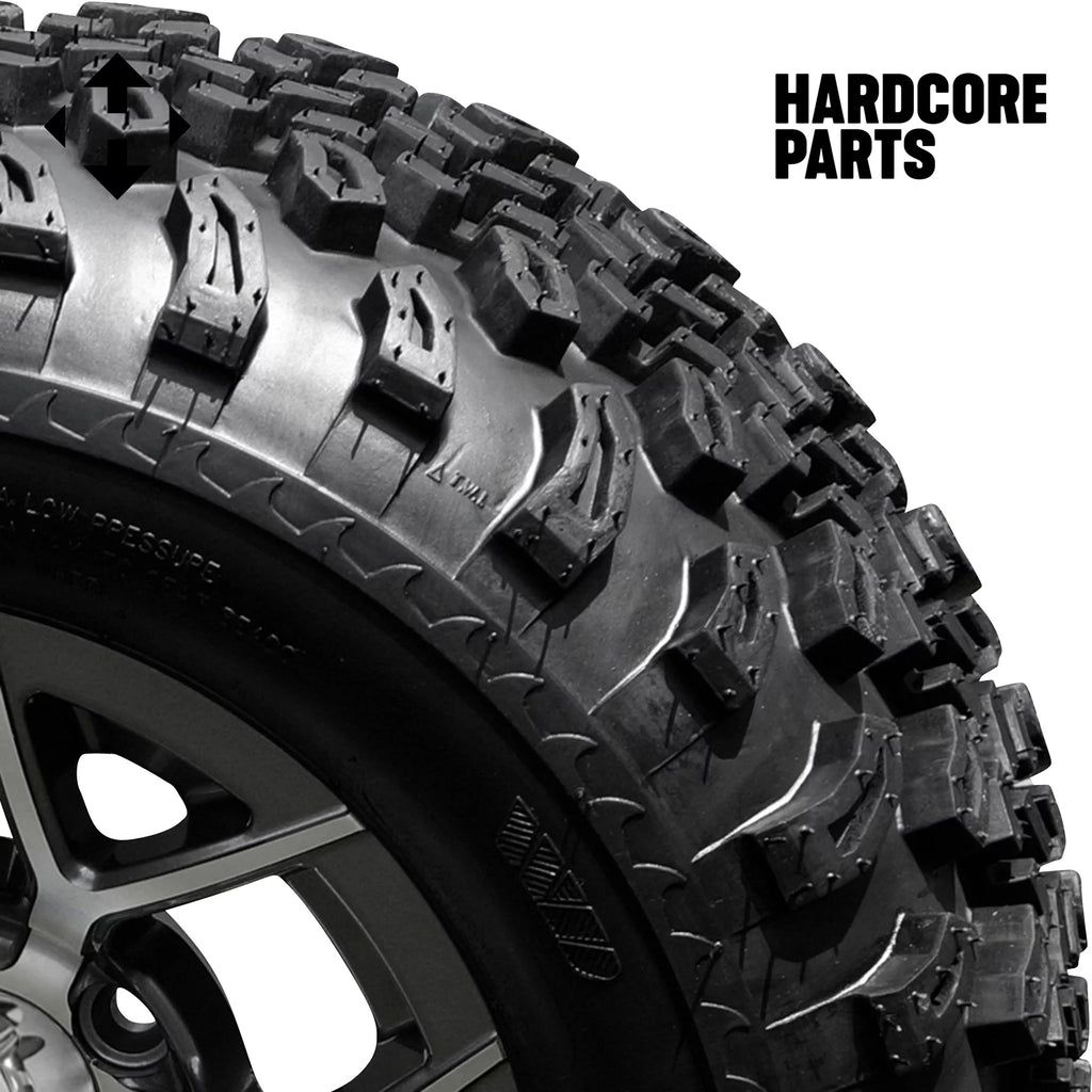 6” Heavy Duty Double A-Arm Suspension Lift Kit for Club Car DS Golf Cart with 12" Machined/Gunmetal Wheels and 23"x10.5"-12" All-Terrain Tires Y92338