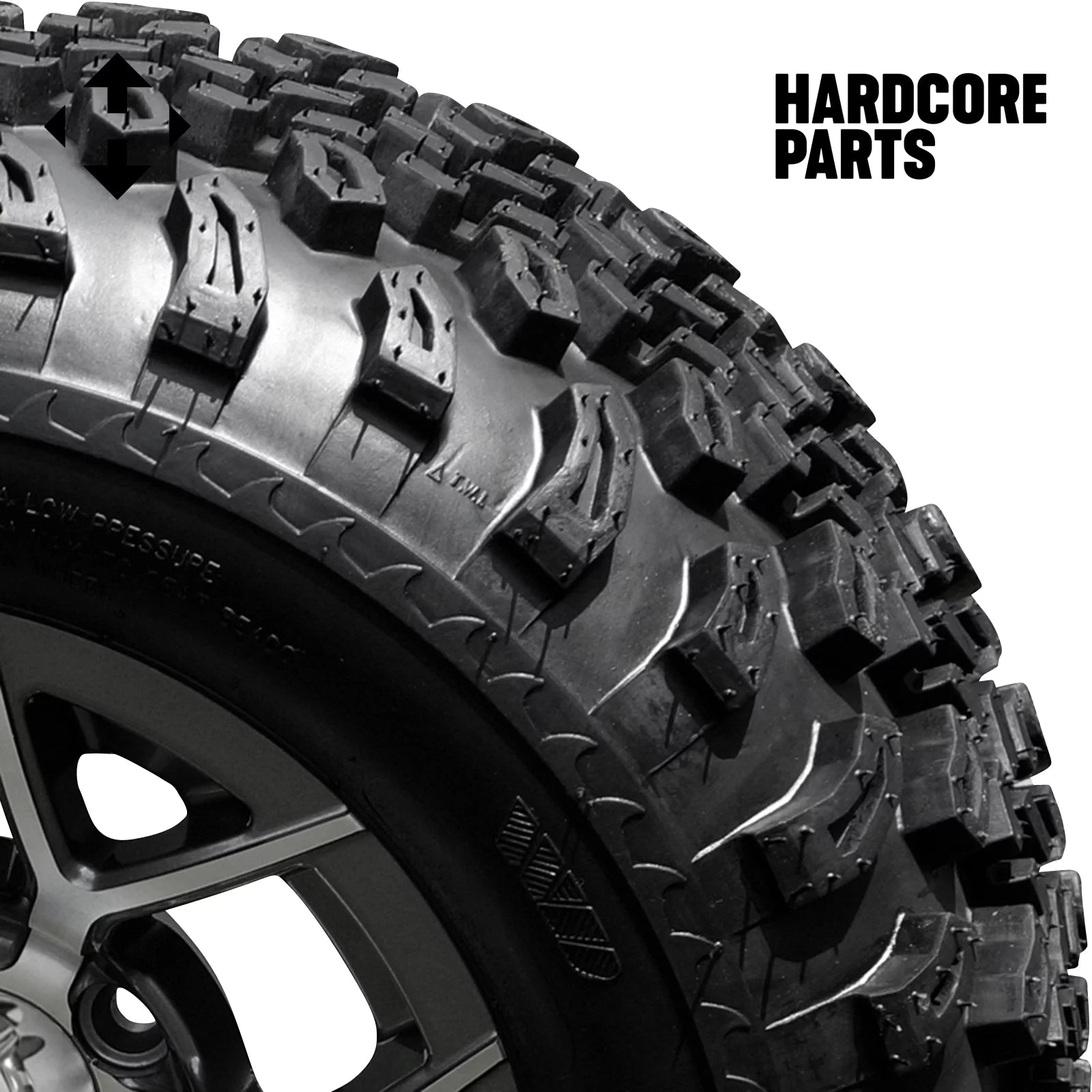 6” Heavy Duty Double A-Arm Suspension Lift Kit for Club Car DS Golf Cart with 12" Machined/Gunmetal Wheels and 23"x10.5"-12" All-Terrain Tires Y92338