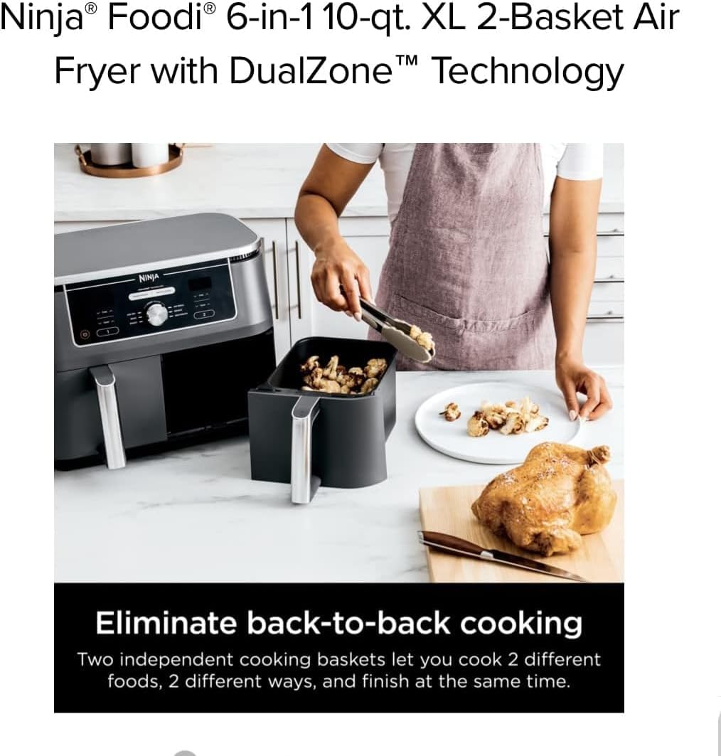 6in1 10qt. XL 2Basket Digital Air Fryer C54553
