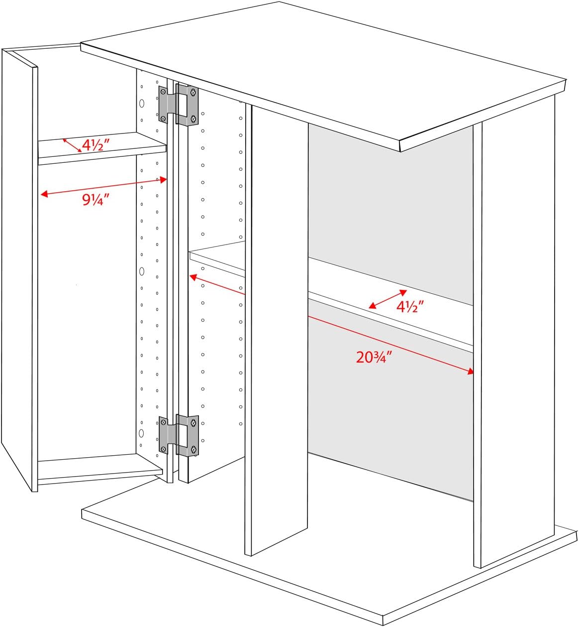 Black Locking Media Storage Cabinet G279