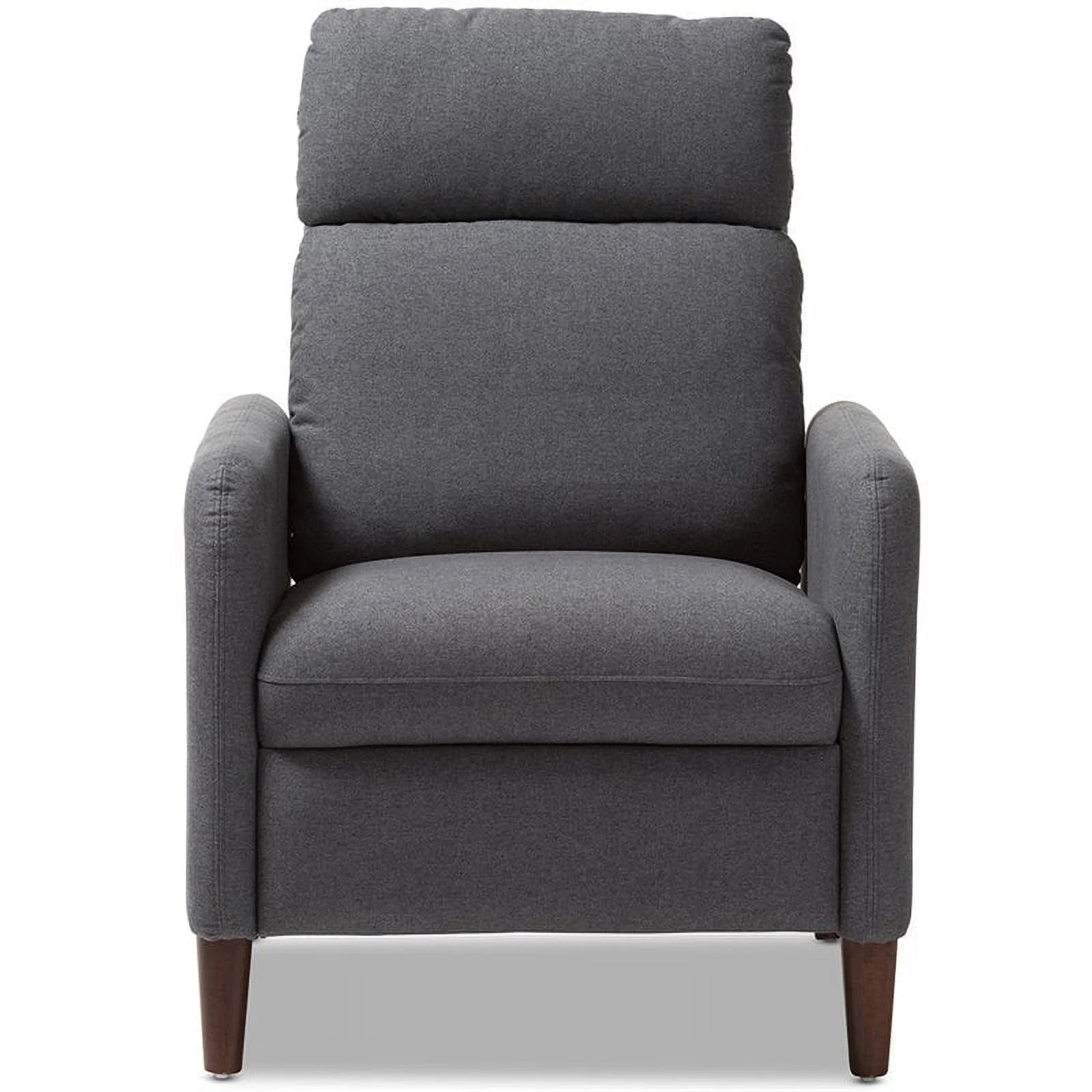 Gray and Walnut Recliner I822