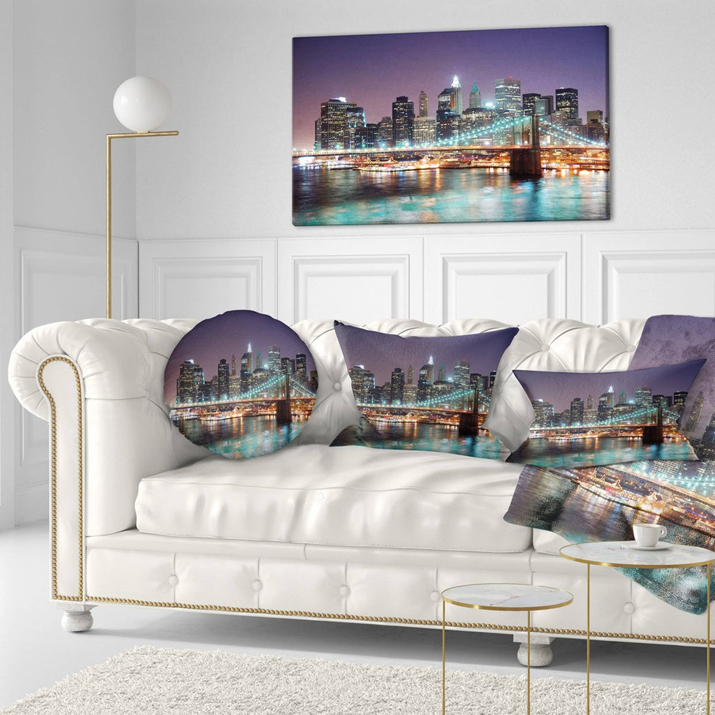 Multi-Color Cityscape Canvas Print 40 in. Wide x 20 in. High J5343