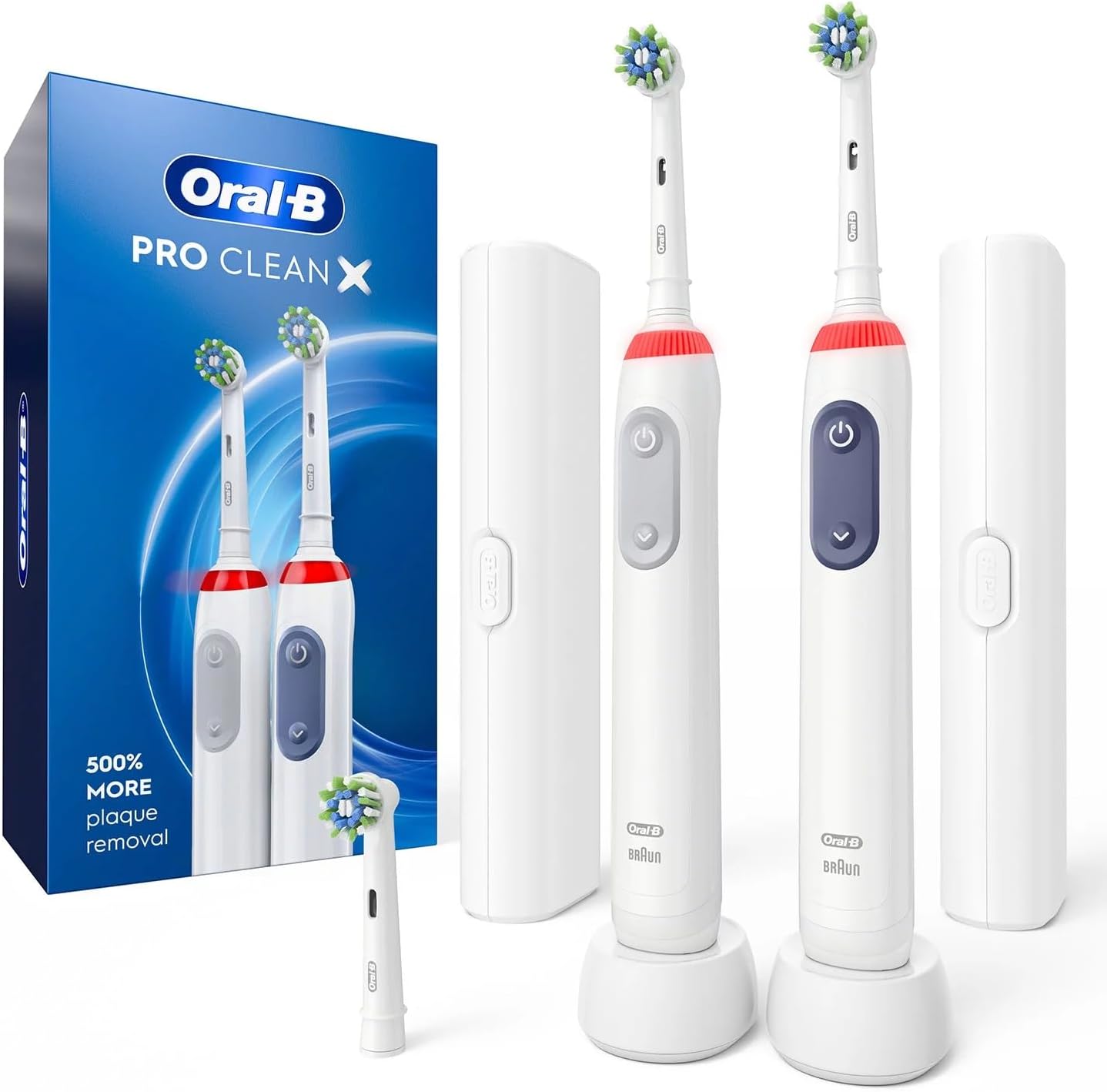 2 Pack Rechargeable Toothbrush with 3 Brush Heads I84530