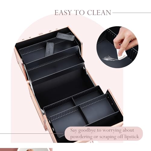 10 Inch Portable Makeup Train Case with Lockable T206