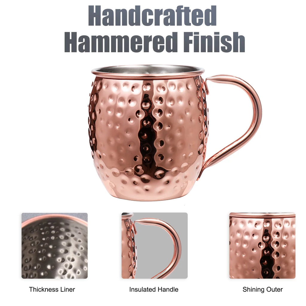 Set of 4 Copper Mugs R82080