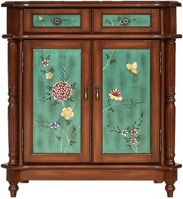 Pastoral Painted Retro Old Furniture Storage Drawer Sideboard M2699