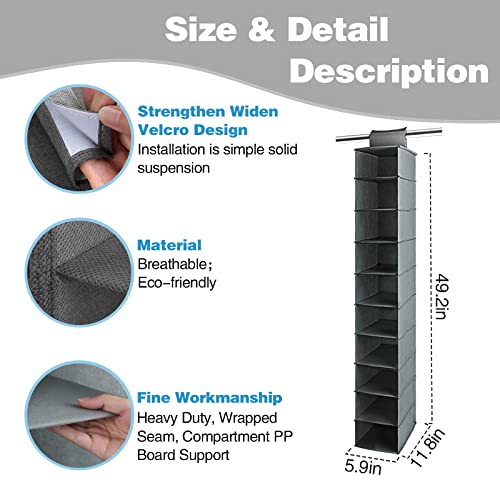 10-Shelf Hanging Shoe Organizer V461