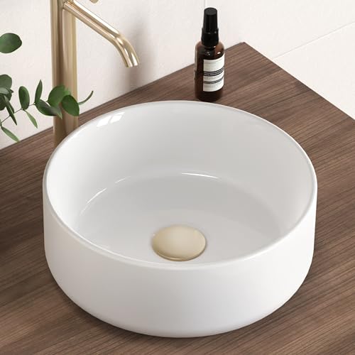 White 16 Inch Round Vessel Sink K44550