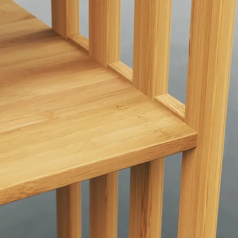 Walnut 6 Tier Bamboo Rotating Bookshelf E80129