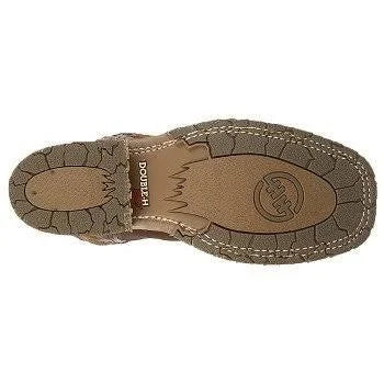 Brown Wide Square Toe Men's Boots E6813