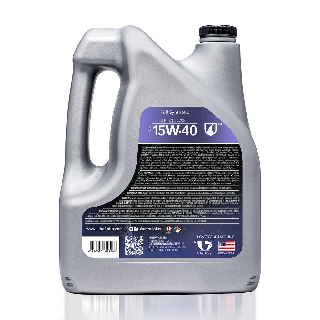Heavy Duty Full Synthetic Diesel SAE 15W-40 Motor Oil, 1 Gal L451