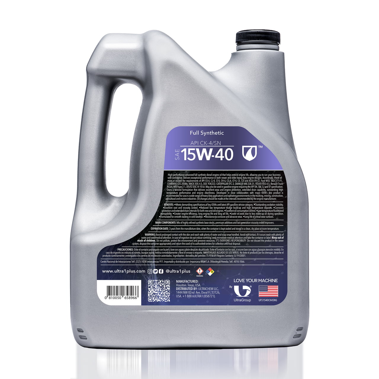Heavy Duty Full Synthetic Diesel SAE 15W-40 Motor Oil, 1 Gal L451