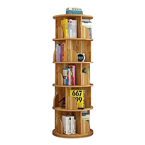 Brown 40 x 160cm Wooden Rotating Bookcase K4301