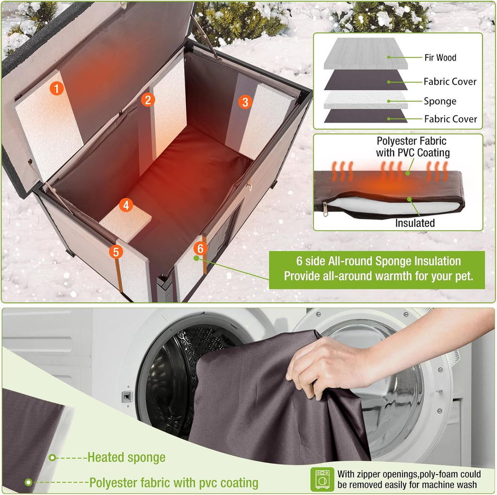 Outdoor Dog Kennel with Liner Q24629