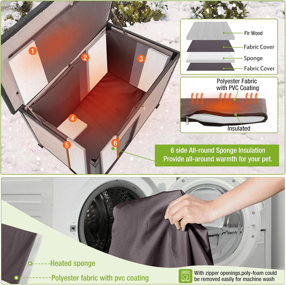 Outdoor Dog Kennel with Liner Q24629