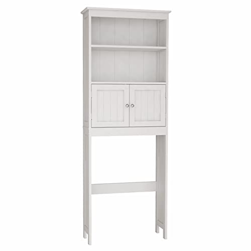 White 2 Door Wooden Floor Storage Cabinet with 1 Drawer J69155