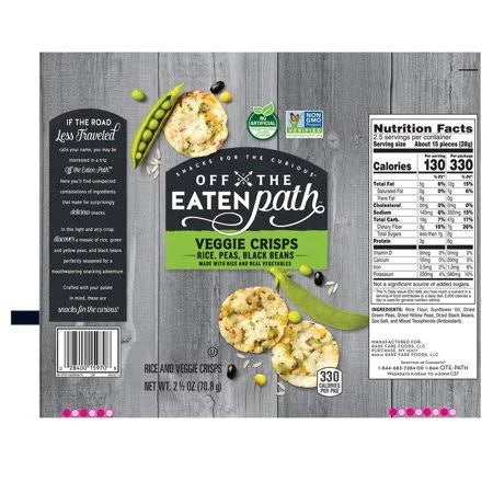 Sea Salt Veggie Crisps, 2.5 oz (Case of 24) F841