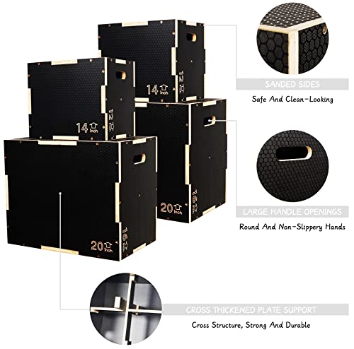3 in 1 Non-Slip Wooden Plyo Box V355