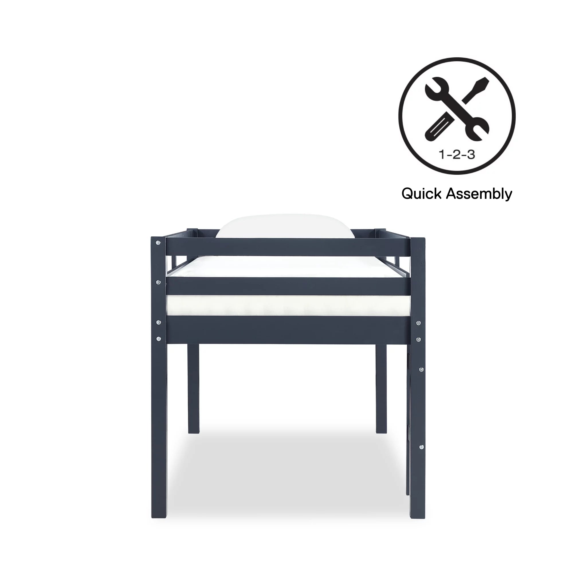 Blue Twin Loft Bed M879