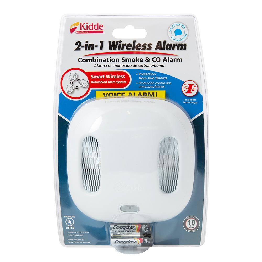 2-in-1 Battery Operated Wireless Combination Smoke Carbon Monoxide Alarm D3281