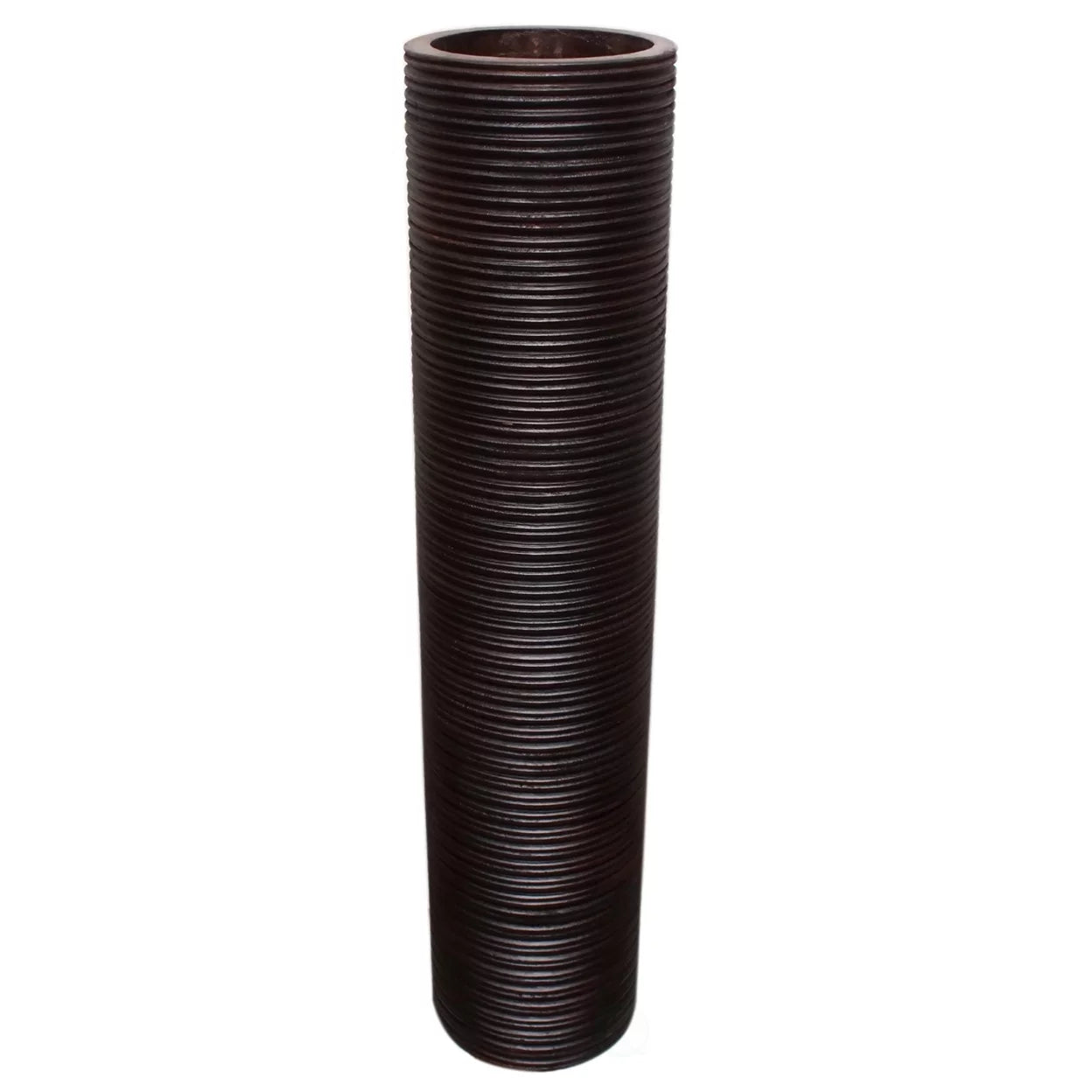 Brown Mango Wood Cylinder Vase I950