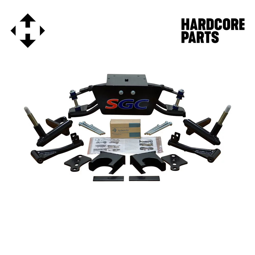 6” Heavy Duty Double A-Arm Suspension Lift Kit for Club Car DS Golf Cart with 12" Machined/Gunmetal Wheels and 23"x10.5"-12" All-Terrain Tires Y92338