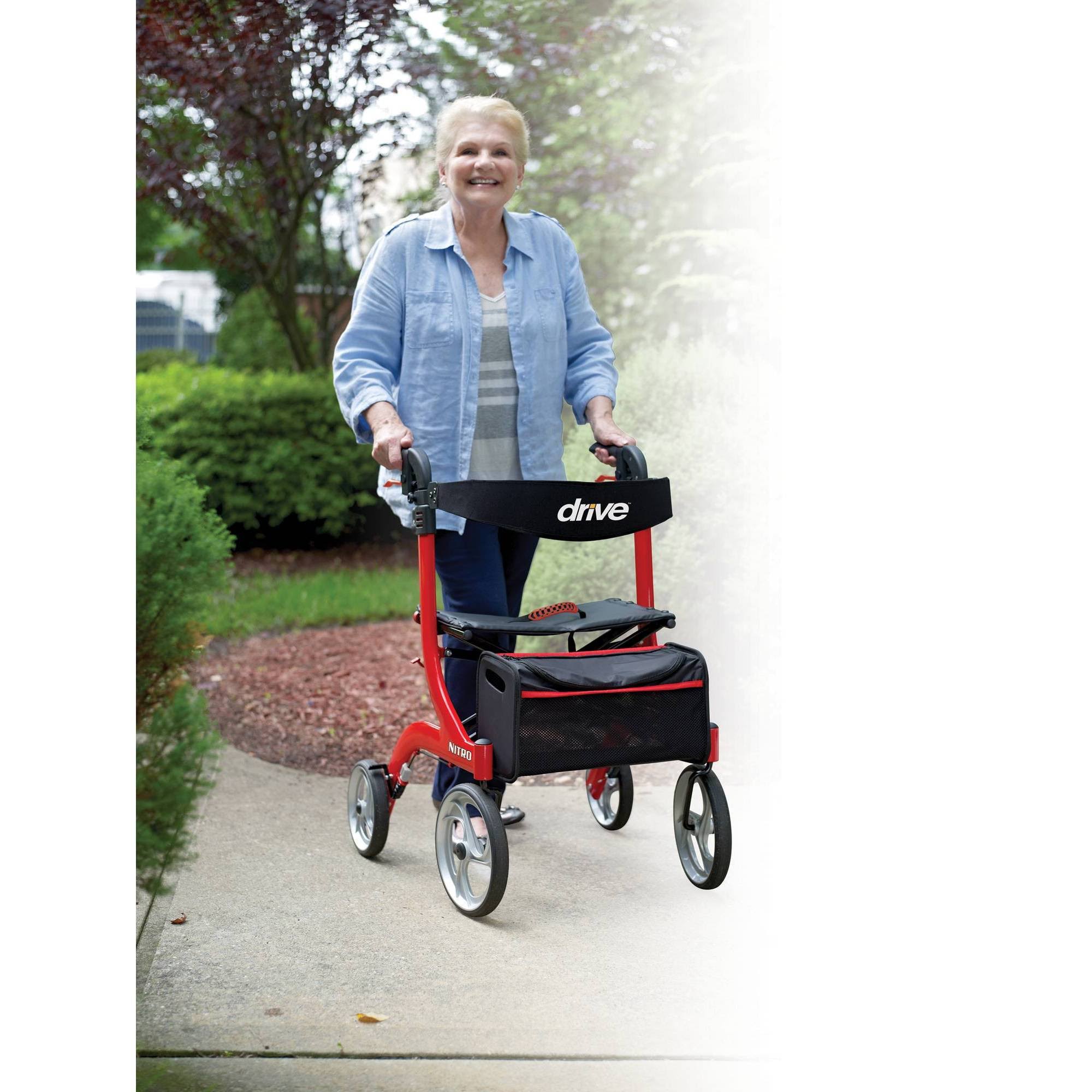 Red Rollator Walker L2448