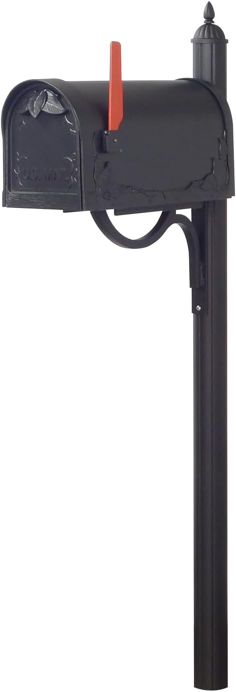 Floral Mailbox with Locking Insert and Mailbox Post J914