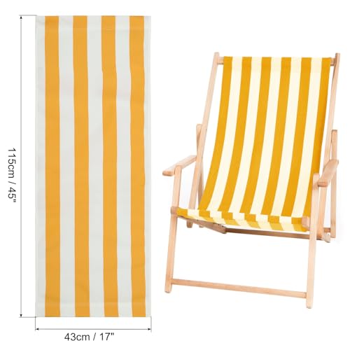 Blue White 45 x 17 Oxford Cloth Sling Chair Replacement Fabric L73547