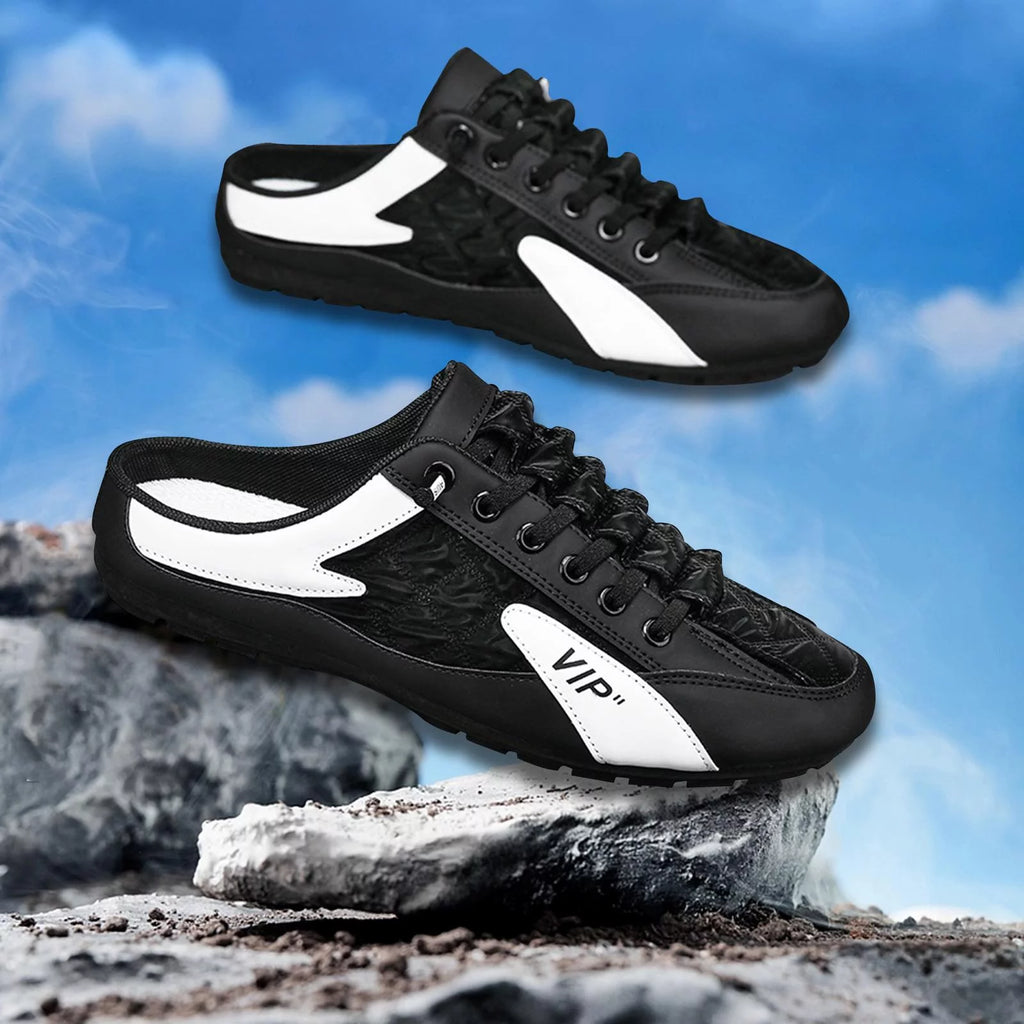 Men Slip on Mule Sneakers Lightweight Backless Casual Sports Shoes Loafers D511
