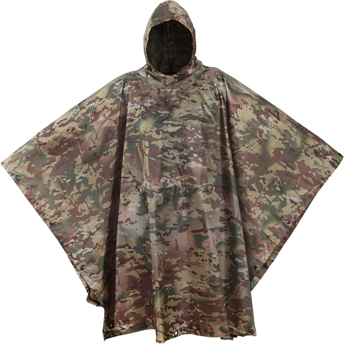 Camouflage Rip Stop Rain Poncho N1615