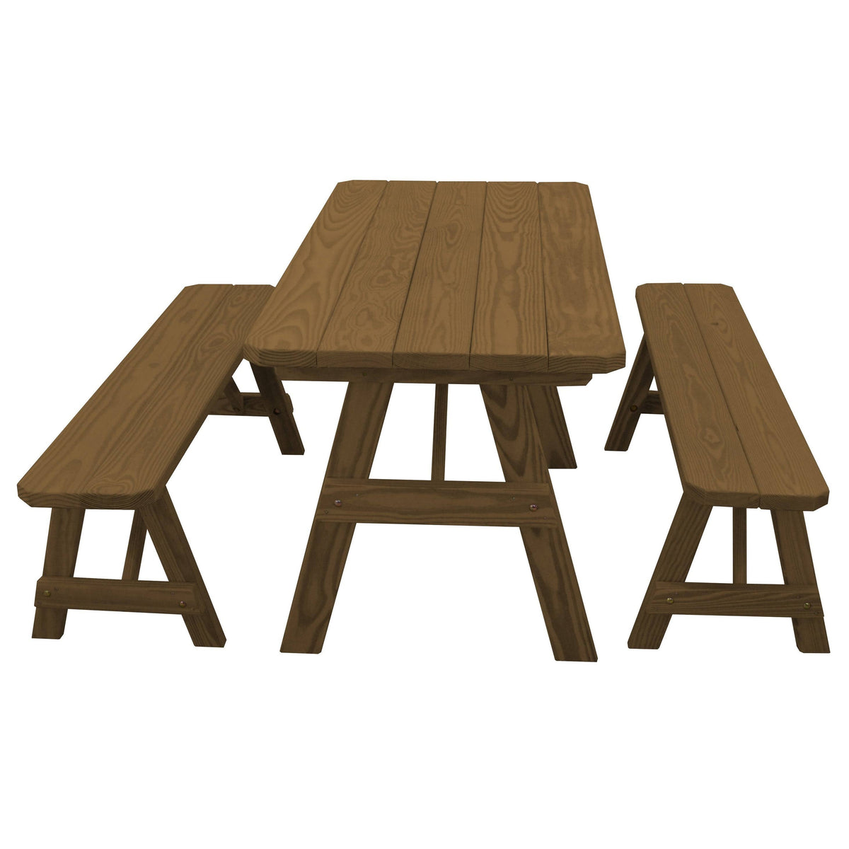 Pine Picnic Table with 2 Benches V18964