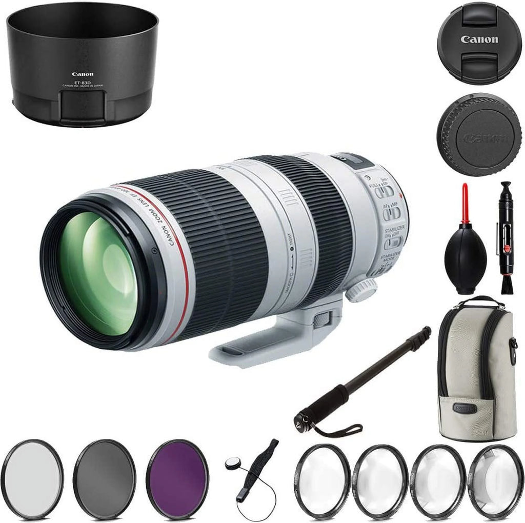 EF 100-400mm f/4.5-5.6L is II USM Lens Bundle with Manufacturer Accessories K141972