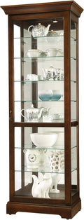 Cherry Bordeaux Seven Glass Shelves Curio Cabinet I4936