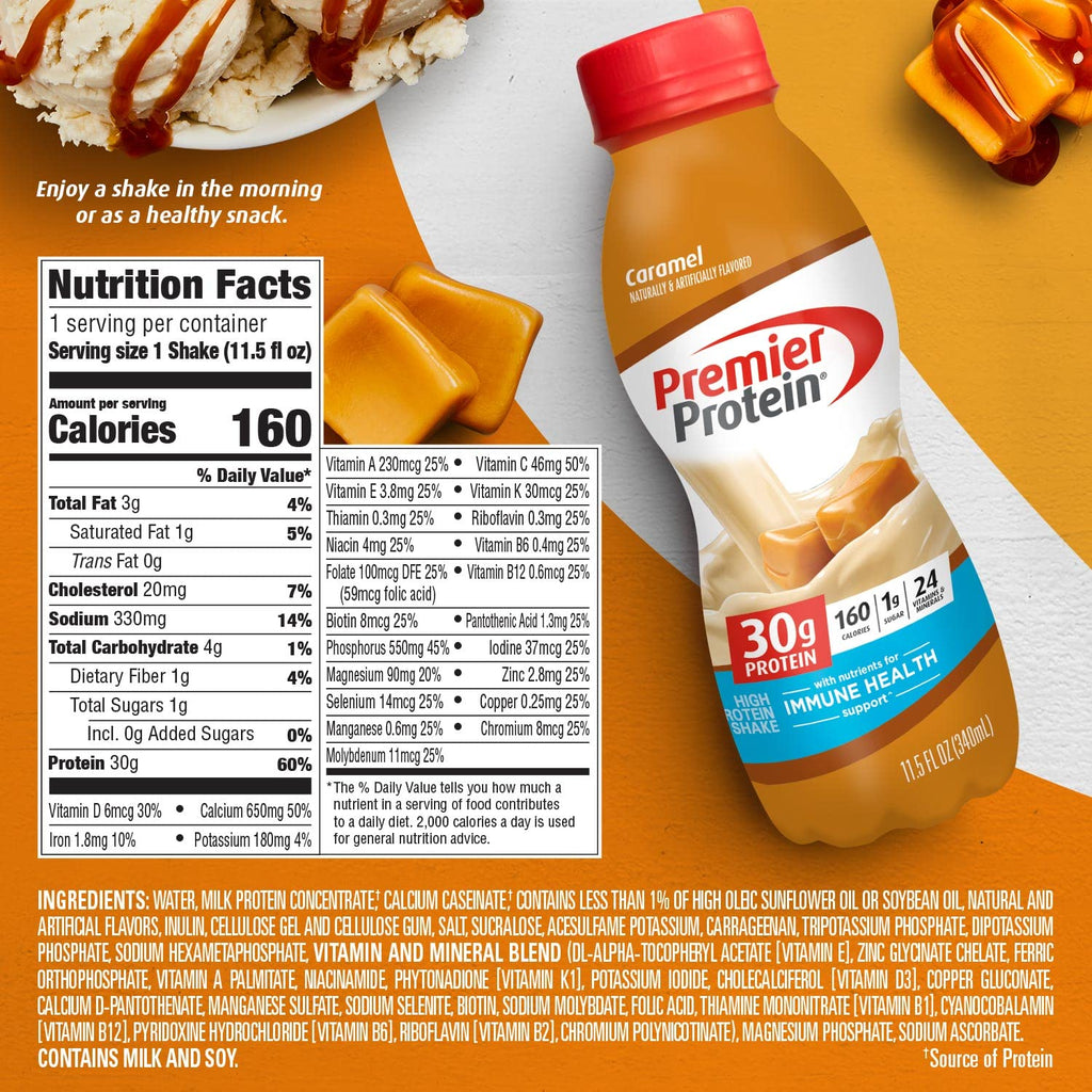 Caramel Protein Shake, 30g Protein, 1g Sugar, 11.5 fl oz G53811