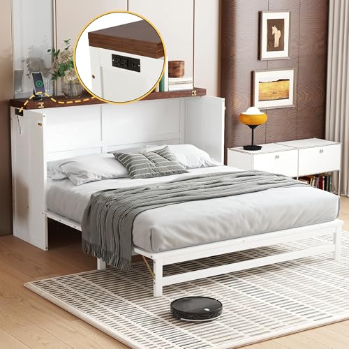 Queen Size Murphy Bed with Storage Drawers L714