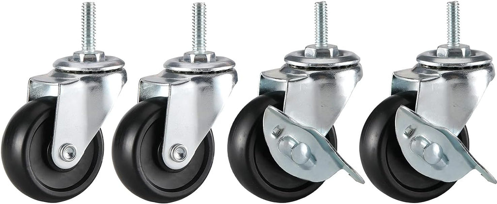 Set of 4 Black Heavy Duty Caster Roller Wheels W66063