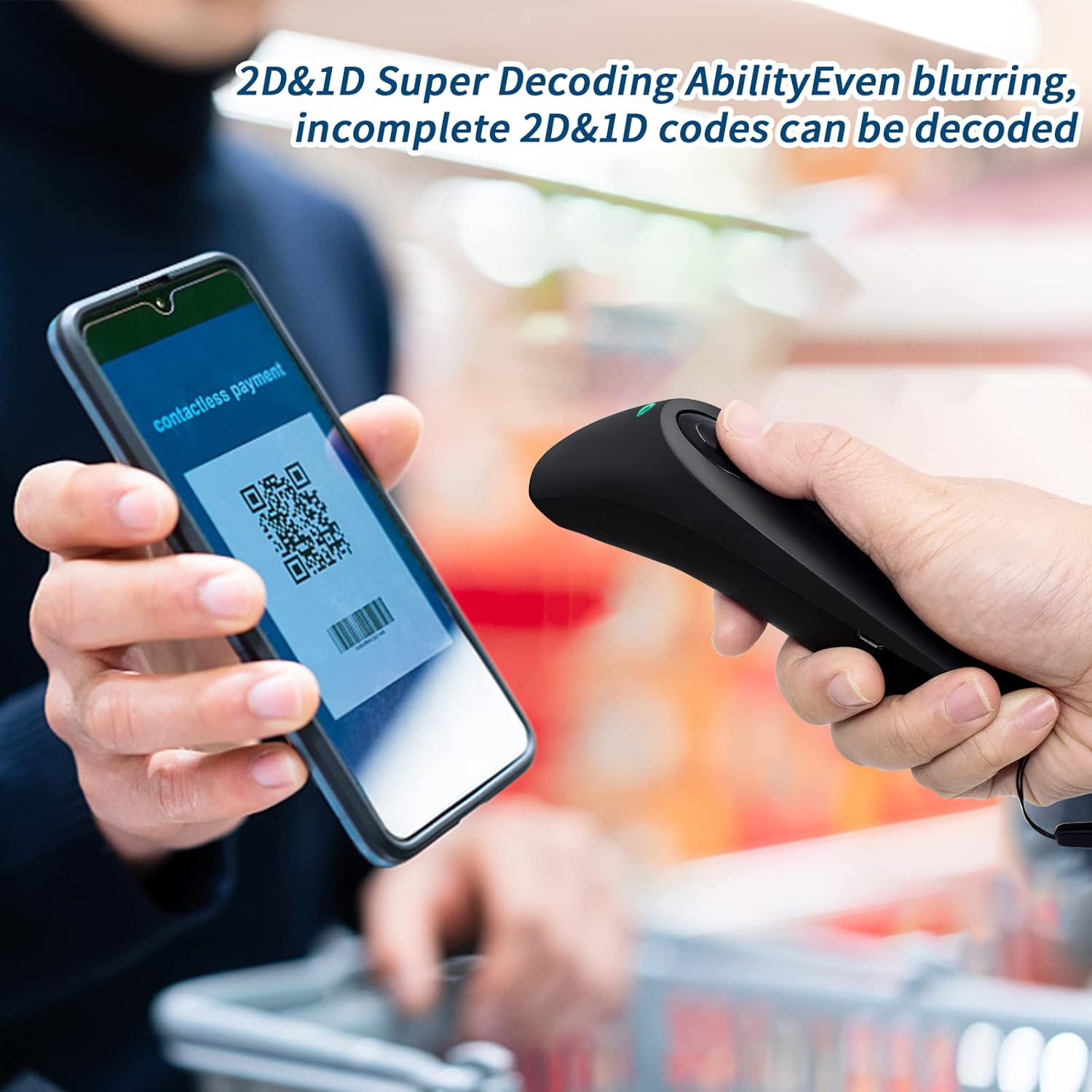 2 Pack Bluetooth Wireless Barcode Scanner O121