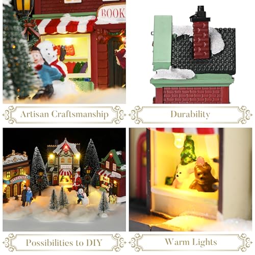 17 PCS Pre-Lit Christmas Village Set Z56490