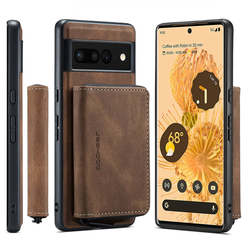 Brown Wallet Case for Google Pixel Fold 5G with Screen Protector J962260