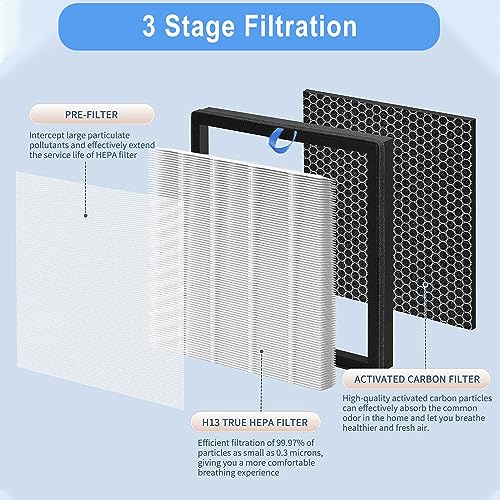 2 Pack H13 True HEPA Air Purifier Filters R51460