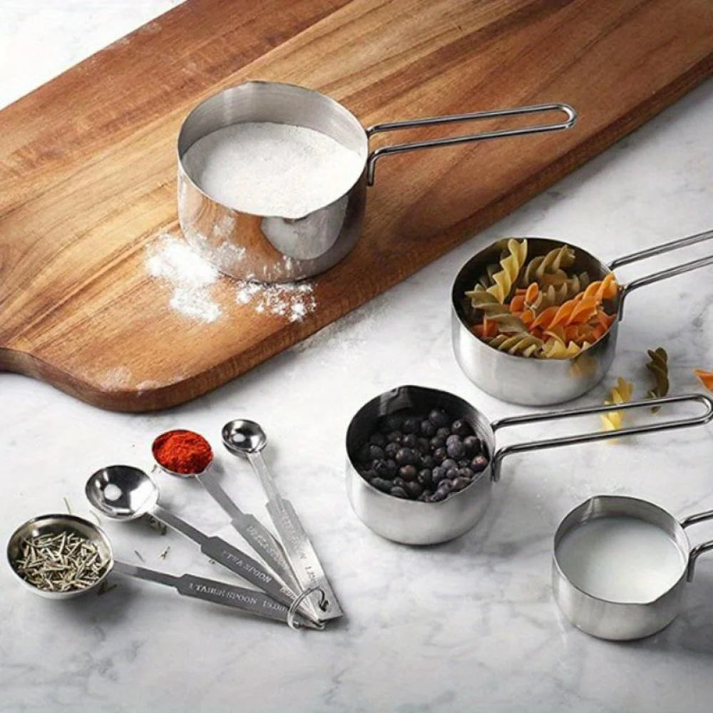 Stainless Steel Measuring Spoons and Measuring Cups N8276